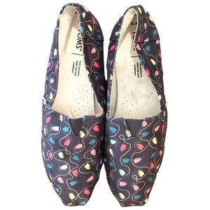Toms Women’s Loafers, Holiday Theme, Size 10